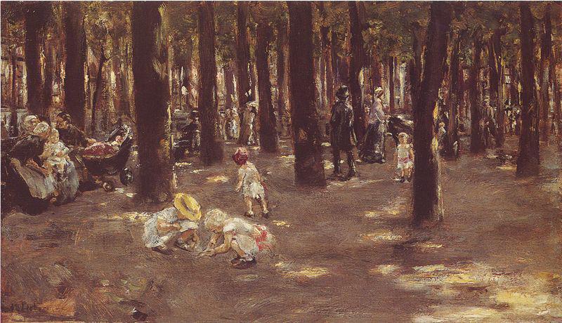 Max Liebermann Kinderspielplatz im Tiergarten zu Berlin Germany oil painting art